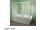 Ravak AVDP3-150 vaňová zástena, posuvné trojdielne dvere, Biele, sklo vzor Grape