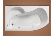 Santech VEGA asymetrická masážna vaňa 150x90 L Body 200 +autom.dohrievanie vody ZADARMO
