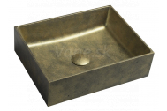 Sapho FORMIGO betónové umývadlo, 47,5x14x36,5 cm, zlatá