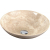 Sapho BLOK 1 kamenné umývadlo priemer 40cm, leštený béžový travertin