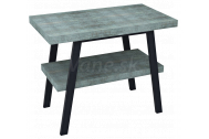 Sapho TWIGA umývadlový stolík 80x72x50 cm, čierna matná/Aquamarine