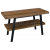Sapho TWIGA umývadlový stolík 130x72x50 cm, čierna matná/Old wood