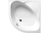 Polysan SELMA hlboká sprchová vanička štvrťkruhová 90x90x30cm, R550, biela s konštrukciu