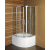 Polysan SELMA štvrťkruhová sprchová zástena 900x900x1650mm, číre sklo