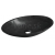 Sapho BLOK kamenné umývadlo 60x11x35 cm, čierny Marquin, matný