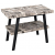 Sapho TWIGA umývadlový stolík 90x72x50 cm, čierna matná/šedý kameň