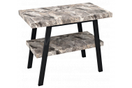 Sapho TWIGA umývadlový stolík 100x72x50 cm, čierna matná/šedý kameň