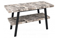 Sapho TWIGA umývadlový stolík 110x72x50 cm, čierna matná/šedý kameň