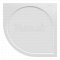 Gelco ARCA sprchová vanička z liateho mramoru, štvrťkruh 100x100x3cm, R550