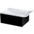 Sapho ZEUS umývadlová skrinka so sifónom 60x26x45 cm, čierna matná