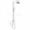 Sapho Sprchový stĺp pre nástennú batériu, pevná a ručná sprcha, guľatý, chróm