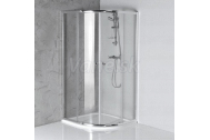 Aqualine ARLETA štvrťkruhová sprchová zástena 800x800mm, číre sklo