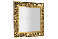 Sapho ZEEGRAS zrkadlo v ráme, 90x90cm, zlatá