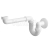 Bruckner Umývadlový sifón šetriaci miesto, nízky, 1'1/4-40mm, biely
