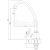 Mereo Drezový kohútik stojankový, Retro Viktorie, výška kohútiku 250 mm, chróm