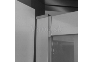 Mereo Sprchové dvere, LIMA, dvojkrídlové, lietacie, 120 cm, chróm ALU, sklo Číre