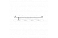 Mereo Vykurovací rebrík, rovný, 450x970 mm, biely, stredové pripojenie