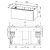 Mereo Mailo, kúpeľňová skrinka s keramickým umývadlom, dub, 1 zásuvka, 810x470x480 mm
