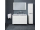 Mereo Mailo, kúpeľňová skrinka s keramickým umývadlom, antracit, 2 zásuvky, 1210x476x365 m