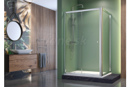 Aquatek MASTER R23 Rohový sprchový kút 120x80x185cm, posuvné dvere, chróm, číre sklo