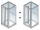 Aquatek ROYAL D2 Sprchový box 90x90x185cm, dvoje krídlové dvere, biele, Krilex vzor voda