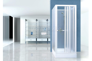 Aquatek ROYAL D3 Sprchový box 90x90x185cm, posuvné dvere, biele, Krilex vzor voda