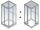 Aquatek ROYAL D4 Sprchový box 90x90x185cm, dvoje posuvné dvere, biele, Krilex vzor voda