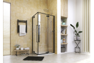 Aquatek JAGUAR R14 Obdĺžnikový sprch. kút 100x80x200cm, dvoje otvár dvere, čierna mat,číre