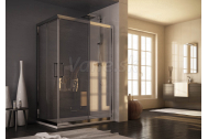 Hopa forte ROMA sprchový kút 80x190cm, posuvné dvere,rám leštený hliník, sklo číre