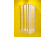 Hopa forte GIOVE rohový sprchový kút 100x100x185cm, skladacie dvere, rám biely, polystyrol