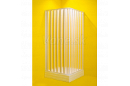 Hopa forte VENERE rohový sprchový kút 80x80x185cm, skladacie dvere, rám biely, polystyrol