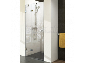 Ravak BRILLIANT BSD2-100 A-L, 2-dielne sprchové dvere do niky 100 Ľ,Chróm,Transpar +vešiak