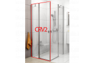 Ravak CHROME CRV2-110 sprchové dvere pre rohový s.kút, krídlové, Biela,Transp +vešiak