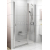 Ravak CHROME CSD2-100, 2-dielne sprchové dvere do niky Biela,Transp + vešiak