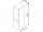 Ravak CHROME SB 350 vysoká kúpeľnová skrinka capuccino/biela lesklá,Ľavá + vešiak