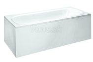 Laufen SOLUTIONS vaňa 170x75cm s panelom ľavým a konštrukciou, biela, akrylátová