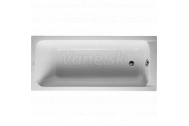 Duravit D-CODE vaňa obdĺžniková 160x70cm akrylát 100l, Biela 700096000000000