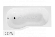 Jika TIGO asymetrická vaňa 160x80/70, bez podpier, 185l, ľavá