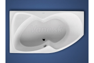 Santech Fontana 150x90 rohová asymetrická vaňa, ľavá
