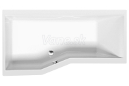 Polysan VERSYS L asymetrická vaňa 160x84x70x47cm, biela