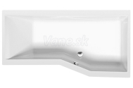Polysan VERSYS R asymetrická vaňa 160x84x70x47cm, biela
