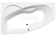 Polysan MAMBA L asymetrická vaňa 160x95x44cm, biela