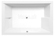 Polysan DUPLA asymetrická vaňa 180x120x54cm, biela