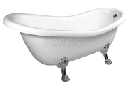 Polysan RETRO voľne stojaca vaňa 158x73x72cm, nohy chróm, biela