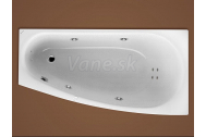 Santech ARIELA asymetrická masážna vaňa 150x80P Body 200 +autom.dohrievanie vody ZADARMO
