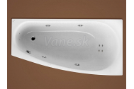 Santech ARIELA asymetrická masážna vaňa 160x80P Body 200 +autom.dohrievanie vody ZADARMO