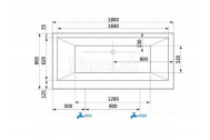 Santech Evo obdĺžniková masážna vaňa 180x80 Body 200 +autom.dohrievanie vody ZADARMO