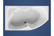 Santech FONTANA asymetrická masážna vaňa 150x90 L Body 200 +autom.dohriev.vody ZADARMO