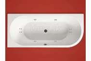 Santech GEMINI asymetrická masážna vaňa 170x75 L Body 200 zaobl.roh +aut.dohr.vody ZADARMO