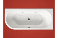 Santech GEMINI asymetrická masážna vaňa 170x75 P Body 200 zaobl.roh +aut.dohr.vody ZADARMO